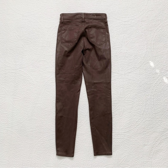 L'AGENCE Margot Skinny High Rise Jeans, Cocoa Coated - Picture 7 of 10